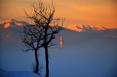 Lurago d\'Erba nella nebbia